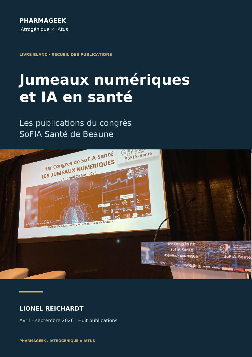 Couverture : Jumeaux numériques & IA en santé — Les publications de Beaune 2026