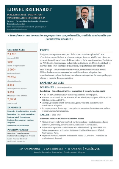 Aperçu du CV français de Lionel Reichardt